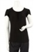 Ladies Cap Sleeve Gathered Front Knit Top