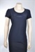 Ladies Cap Sleeve Gathered Front Knit Top_3