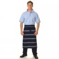 P/V Blue & White Stripe 3/4 Apron No Pocket